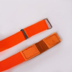 Ремень, ширина 2,5 см, резинка, пряжка металл, цвет оранжевый