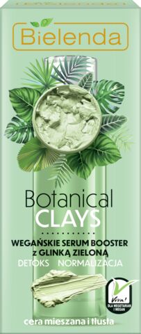 BOTANICAL CLAYS веганская сыворотка для лица с зелёной глиной 30 мл (*6)