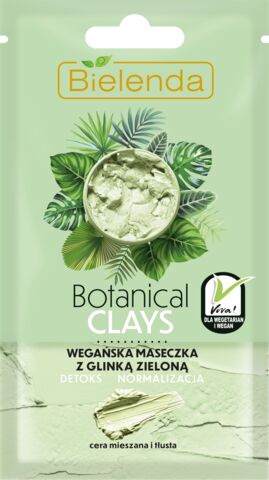 BOTANICAL CLAYS веганская маска с зелёной глиной, 8 г (*18)