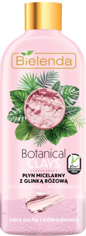 BOTANICAL CLAYS веганская мицеллярная вода с розовой глиной 500 мл (*6)
