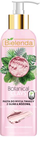 BOTANICAL CLAYS веганская очищающая паста для лица с розовой глиной 190 г (*12)