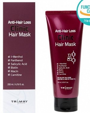 Trimay Безсульфатная питательная маска против выпадения волос Anti-Hair Loss Clinic Hair Mask
