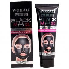 Отшелушивающая черная маска-пленка Wokali Black Mask White для очищения пор 130 г