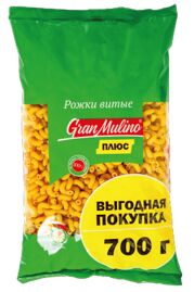 Мак.изделие ."Рожки витые" №46 "Granmulino"+ (1+1) 700г. 12, шт