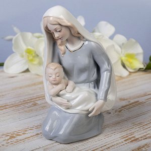 Сувенир керамика "Мама и спящий ребёнок" 18,5х9,7х12 см