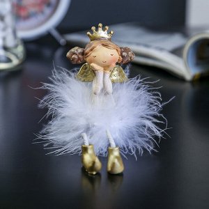 Сувенир полистоун "Ангелочек-принцесса пушок стесняшка с длинными ножками" 9,5х5,5х4 см