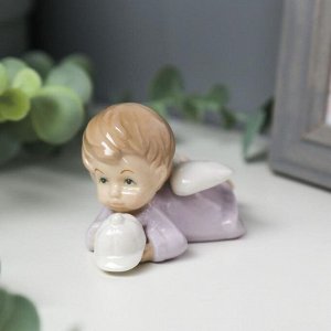 Сувенир керамика "Ангел-малыш с кепкой/звездой" МИКС 7х7,7х5,2 см
