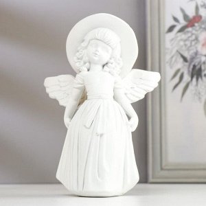 Сувенир полистоун "Белоснежный ангел-девочка в нарядном платье" МИКС 17х12,5х9,5 см