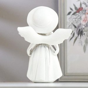 Сувенир полистоун "Белоснежный ангел-девочка в нарядном платье" МИКС 17х12,5х9,5 см