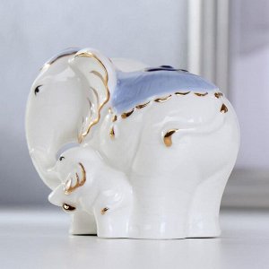 Сувенир керамика "Слон со слонёнком" 8,5х10х7,8 см