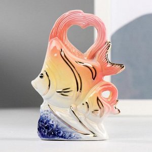 Сувенир керамика "Рыбка в водорослях" цветная 10,5х7,7х3 см