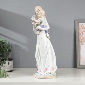 Сувенир керамика "Мама с сыном и белой голубкой" 36х17х13 см