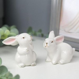 Сувенир керамика &quot;Белый кролик&quot; МИКС 6,3х3,5х3,7 см