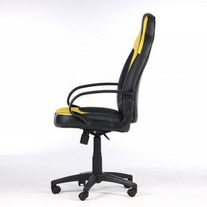 Кресло игровое "Neo1", экокожа, черный/жёлтый