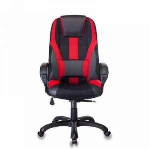 Кресло игровое VIKING-9/BL+RED черный/красный искусст.кожа/ткань
