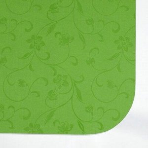 Стол ломберный 790(1180)x590x750, xром/пластик зеленые цветы