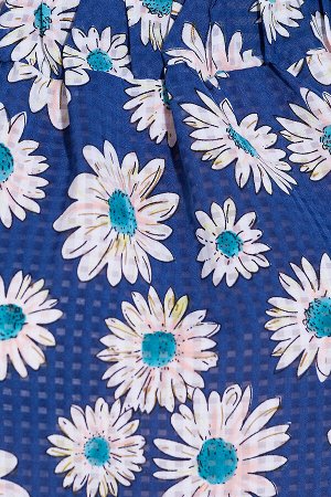 Блузка Синий/цветы