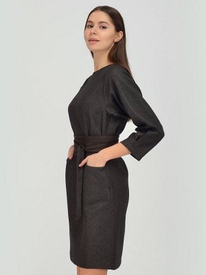 Платье. Цвет: коричневый