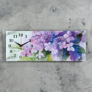 Часы настенные, серия: Цветы, "Букет цветов", 20х50 см в ассортименте