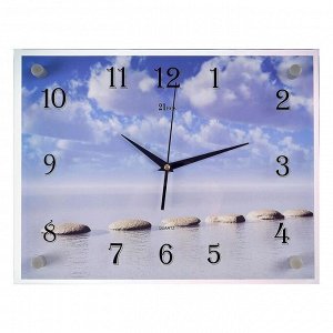 Часы настенные, серия: Море, "Камушки на воде", 30х40  см, микс