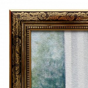 Гобеленовая картина "Георгины на окне" 53*73 см рамка микс
