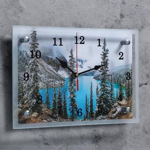Часы настенные, серия: Природа, "Горное озеро", 20х30 см