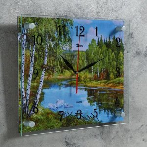 Часы настенные, серия: Природа, "Река", 30х40  см, микс