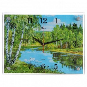 Часы настенные, серия: Природа, "Река", 30х40  см, в ассортименте
