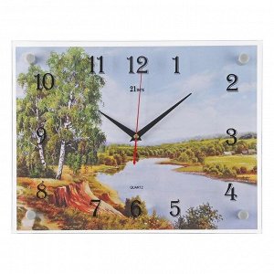 Часы настенные, серия: Природа, "Река и природа", 30х40  см, микс