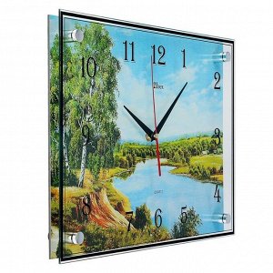 Часы настенные, серия: Природа, "Река и природа", 30х40  см, в ассортименте