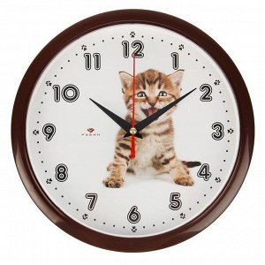 Часы настенные &quot;Котёнок&quot;, &quot;Рубин&quot;, 22х22 см
