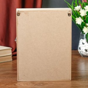 Ключница настенная «Пёрышко и зигзаг», дерево, 6 крючков, 26x5.5x19.5 см