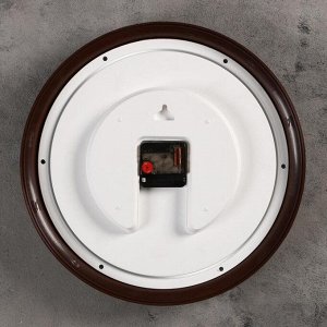 Часы настенные, серия: Классика, "Рубин", 35 см, коричневые