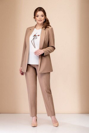 Женский комплект жакет, блузка и брюки