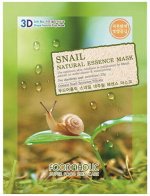 Питающая 3D маска с натуральным экстрактом секрета улитки FoodaHolic Snail Natural Essence 3D Mask
