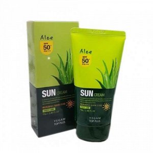 Солнцезащитный крем с экстрактом алоэ YeGam Aloe Vera Sun Cream SPF50+ PA+++, Ю.Корея, 70мл
