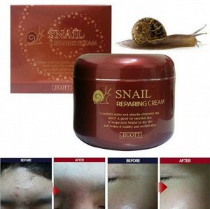 Восстанавливающий крем с экстрактом секрета улитки JIGOTT Snail Reparing Cream, Ю.Корея,100g