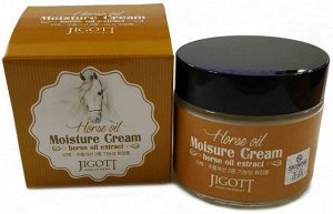 Увлажняющий крем с лошадиным маслом - Jigott Horse Oil Moisture Cream, 70 мл, Ю.Корея