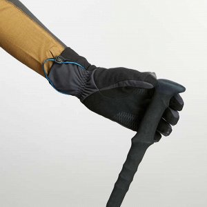 Перчатки для треккинга в горах ветрозащитные взрослые TREK 900 серые FORCLAZ