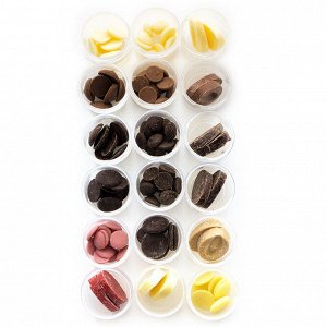 Шоколадный сет Valrhona, Cacao Barry, Sicao, Callebaut, 18 видов
