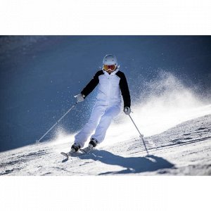 Брюки лыжные для трассового катания женские белые 580 wedze