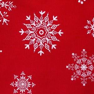 Скатерть Доляна «Новый год: Белые снежинки» 110х149 см, 100% хлопок, 164 г/м2