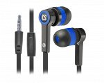Наушники Defender Pulse 420 с микрофоном черный + синий, 63423 recommended