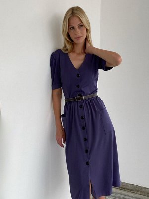 S2090 Платье в стиле ретро фиолетовое