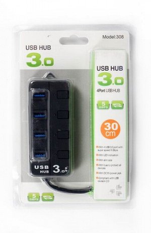 USB HUB 4 порта USB 3.0