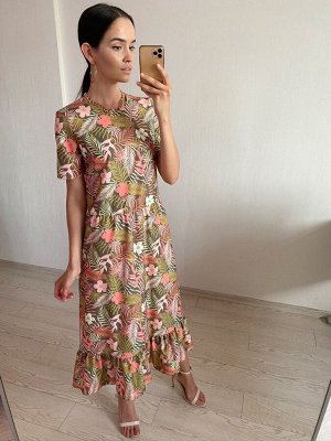 S1778 Платье с цветочным принтом