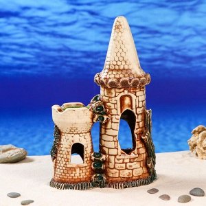 Декорация для аквариума "Замок с башней", 11 х 19 х 29 см