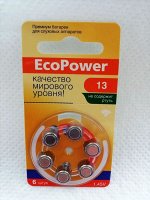 Батарейка для слуховых аппаратов  ECOPOWER 13