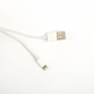 Кабель LuazON, Lightning - USB, 1 А, 1 м, белый