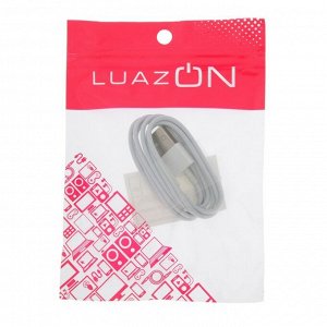 Кабель LuazON, Lightning - USB, 1 А, 1 м, белый